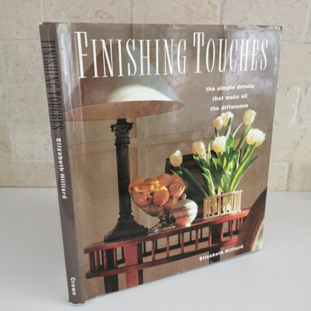 1990 Finishing Touches Book Interior Decor Design Elizabeth Hilliard Grey Book